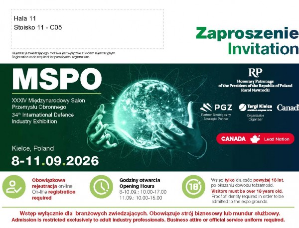 Zaproszenie MSPO '26